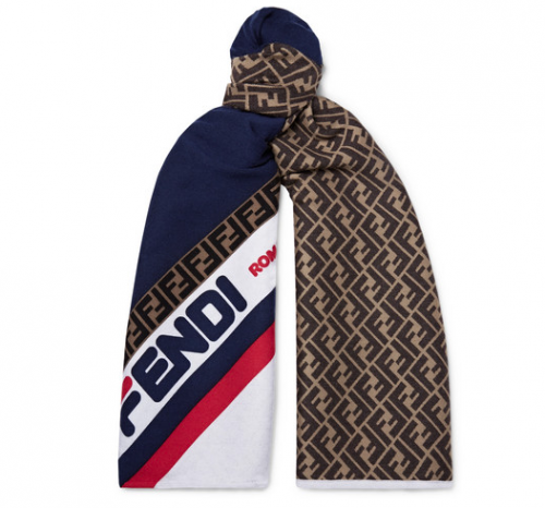FENDI x FILA Logo Jacquard Wool And 